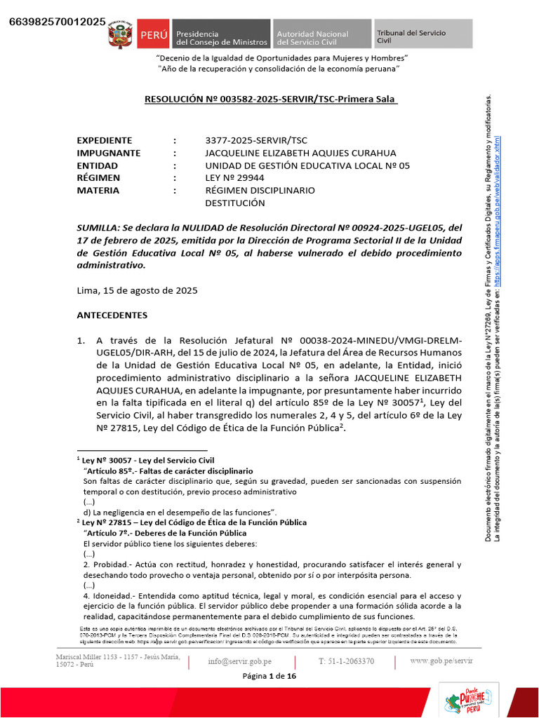 Res - 3377 - 2025-015-Res | PDF | Apelación | Administración Pública