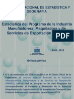 Presentación Estadística IMMEX