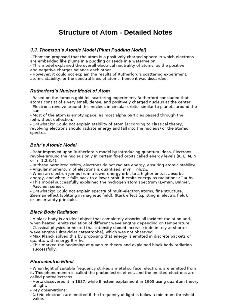 Atomic Structure Models and Principles | PDF | Atoms | Electron