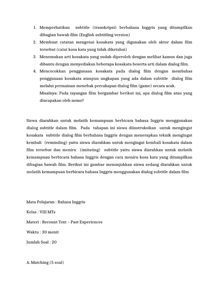 Bentuk Test | PDF