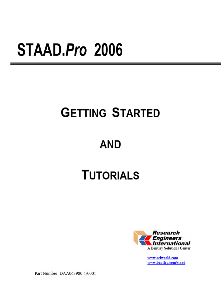 STAAD.Pro 2006 Getting Started Guide | PDF | Microsoft Windows ...