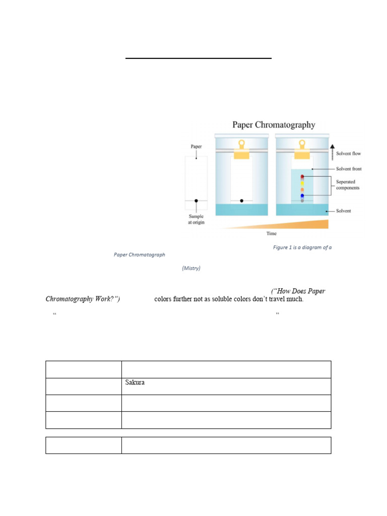 Paper Chromatography Experiment Analysis | PDF | Chromatography | Solvent