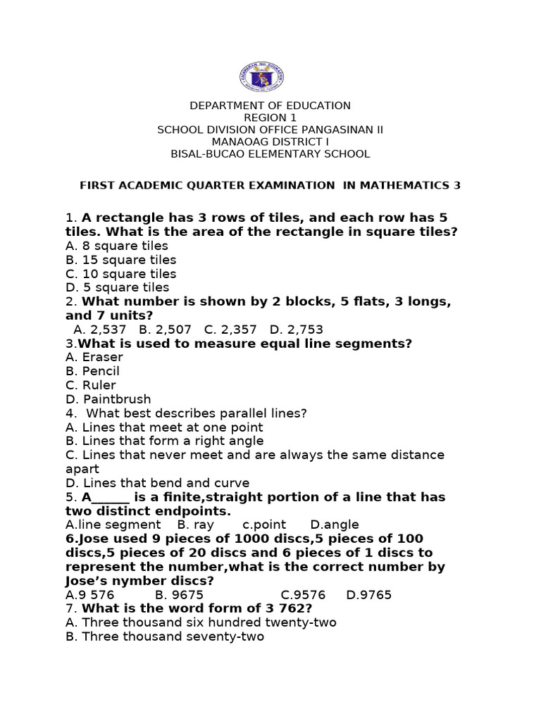 Math 3 Periodical Test 2025-2026 | PDF | Geometry | Euclidean Geometry