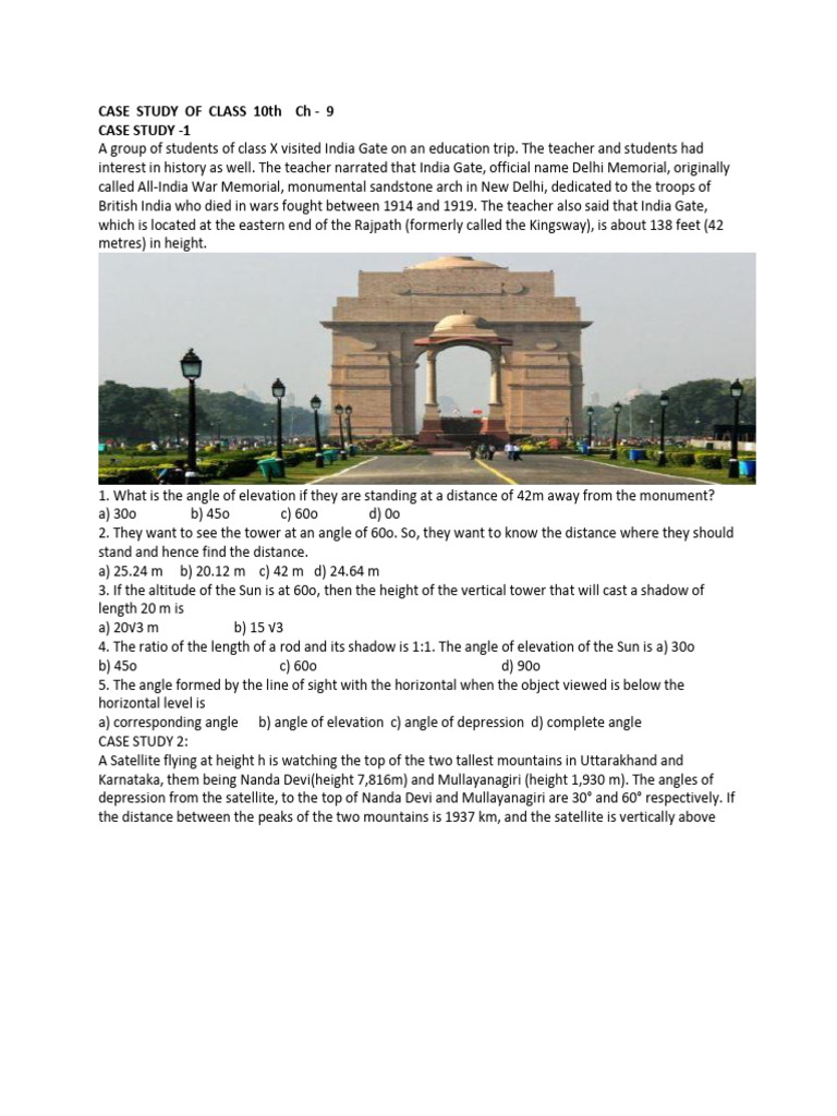 Case Study of Class 10th Ch-9 | PDF