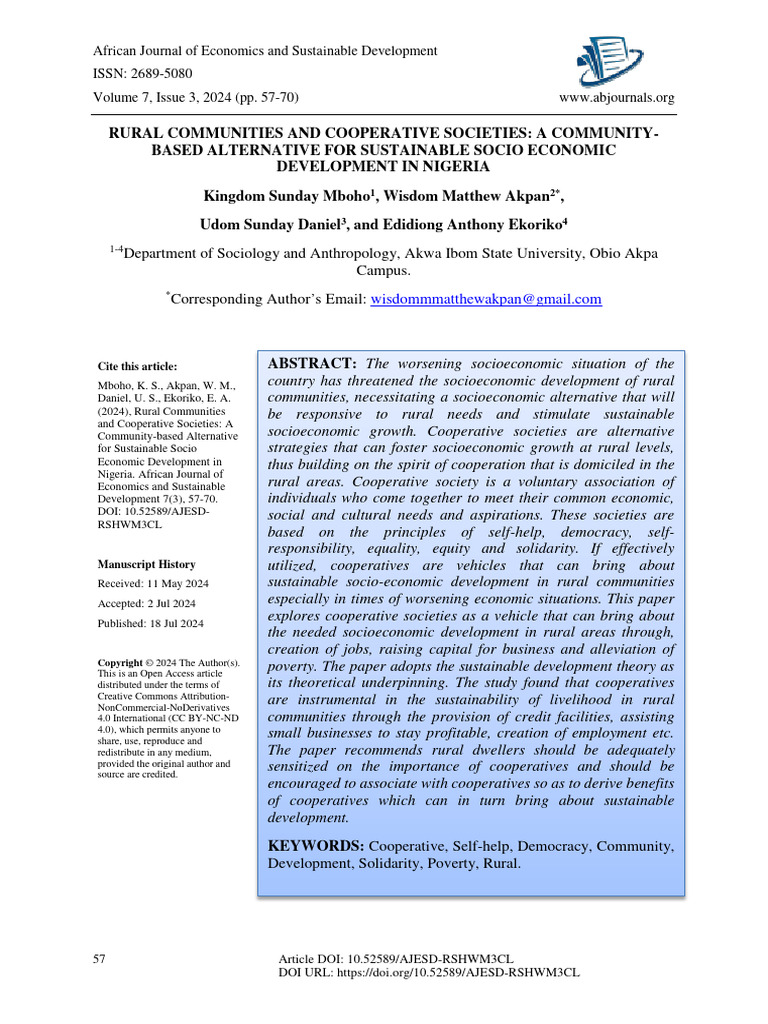 Cooperatives for Rural Economic Growth | PDF | Cooperative | Poverty ...