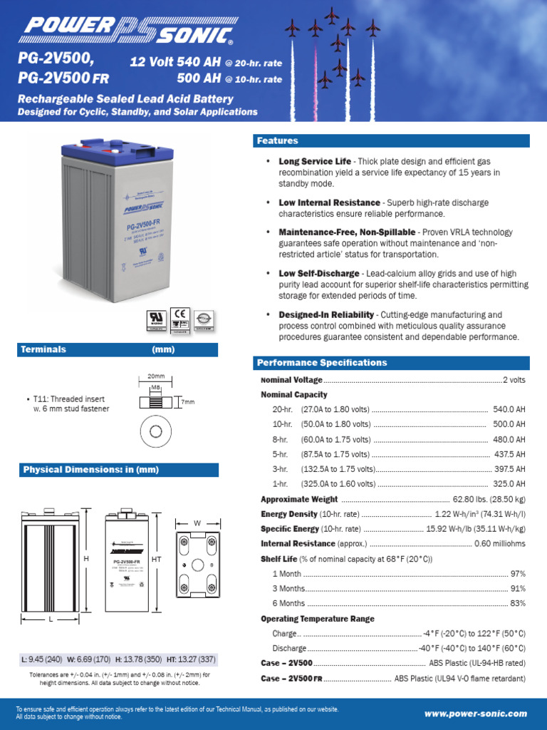 PG2V500 | PDF | Battery Charger | Energy Storage