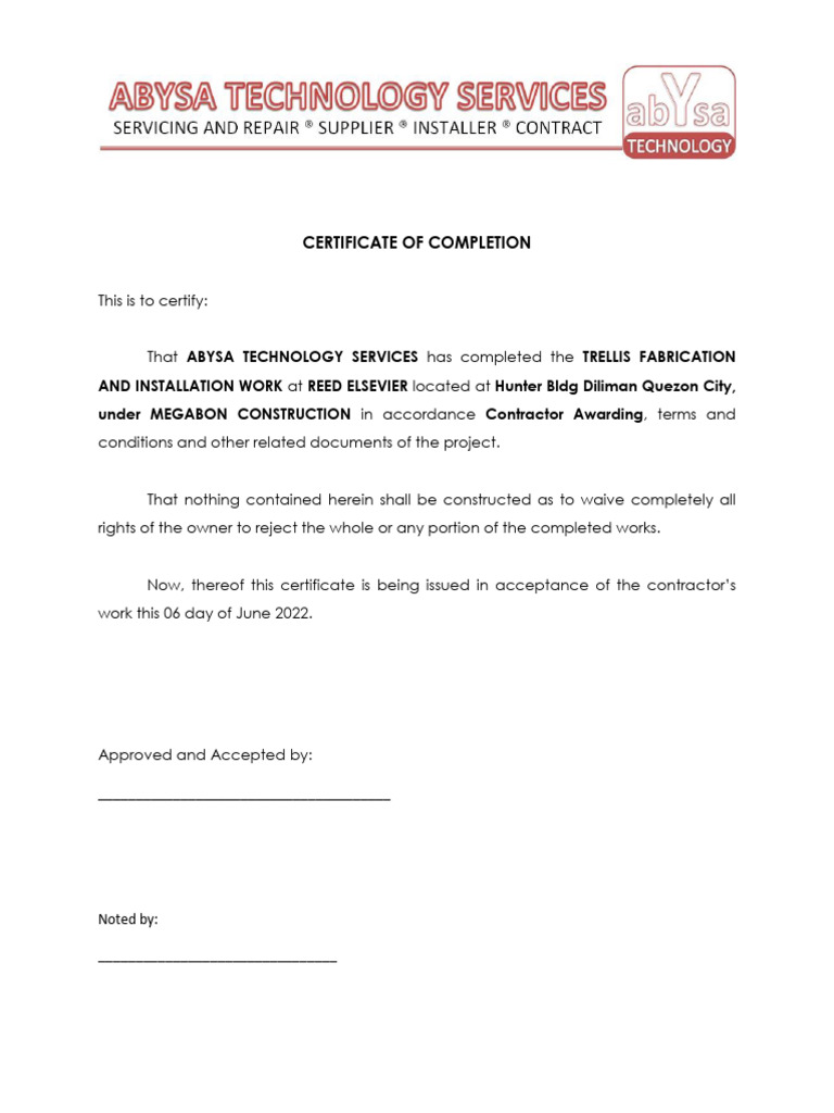 Certificate of Completion Reid Elsevier Megabon | PDF