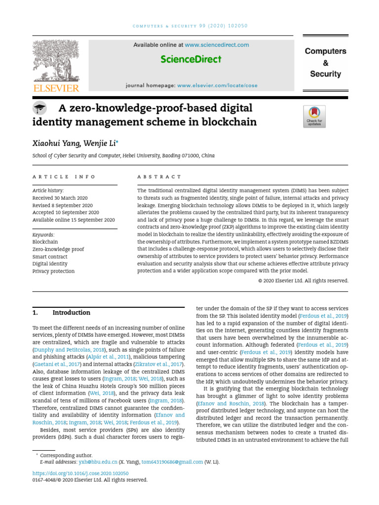 Blockchain-Based Digital Identity Management | PDF | Cyberwarfare ...