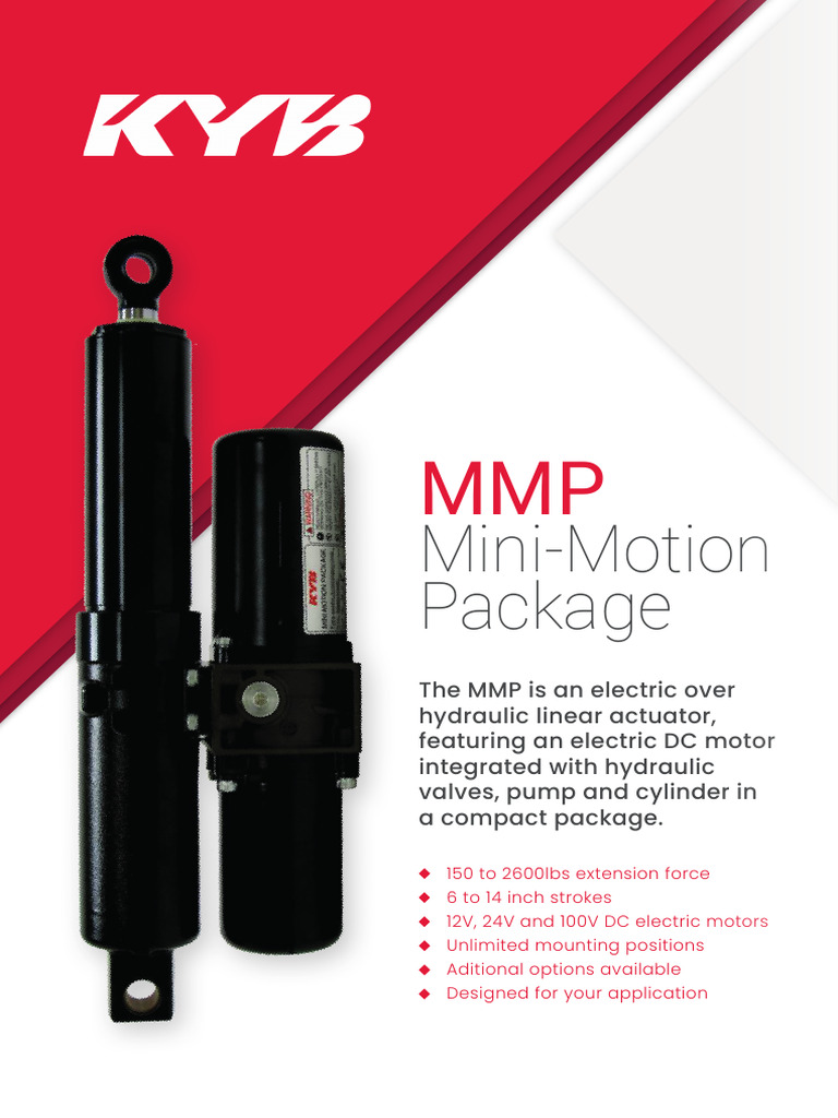 Electric Hydraulic Linear Actuator MMP | PDF | Valve | Equipment