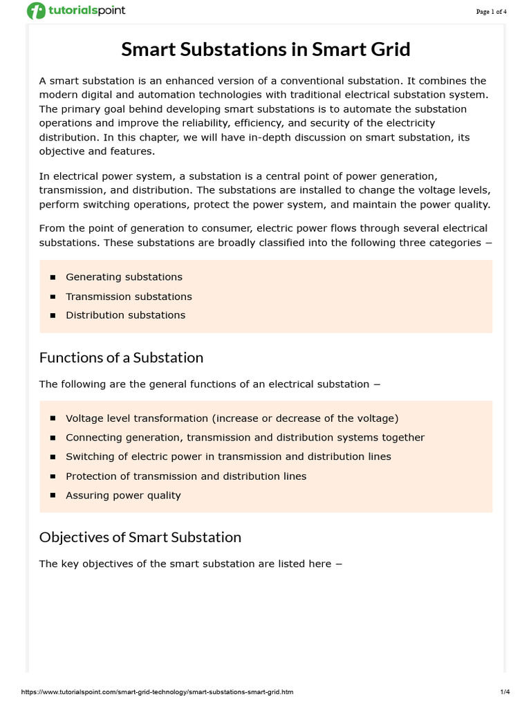 Smart Substations in Modern Grids | PDF | Electrical Grid | Electric ...