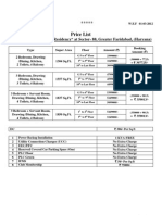 Price List: Residential Flat in "SRS Residency" at Sector-88, Greater Faridabad, (Haryana)