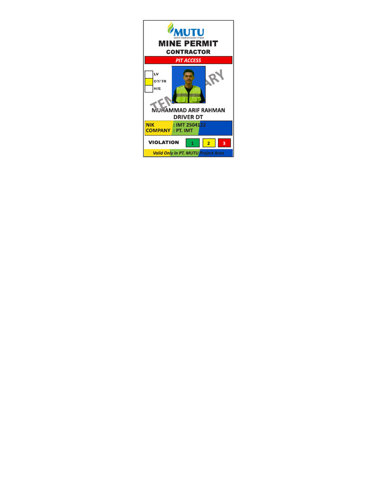 Mine Permit Mutu | PDF