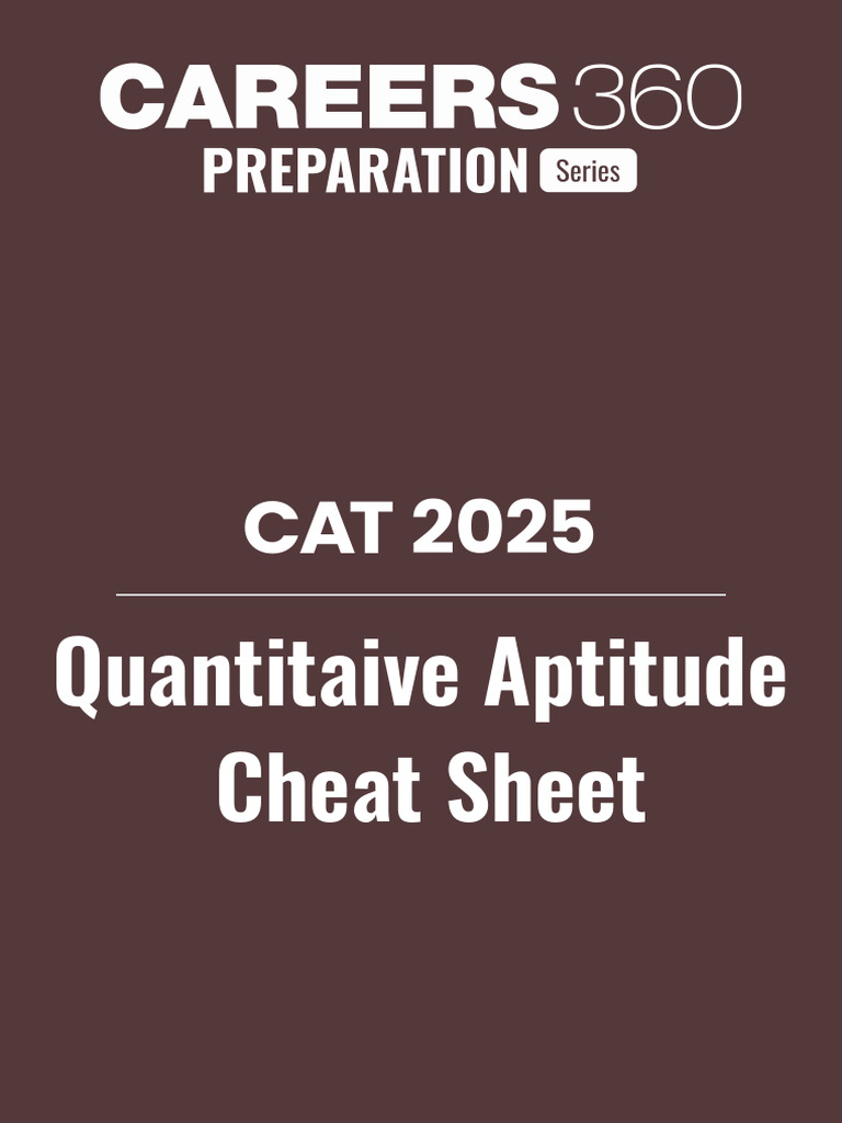 CAT 2025 Quantitative Aptitude Guide | PDF | Logarithm | Area