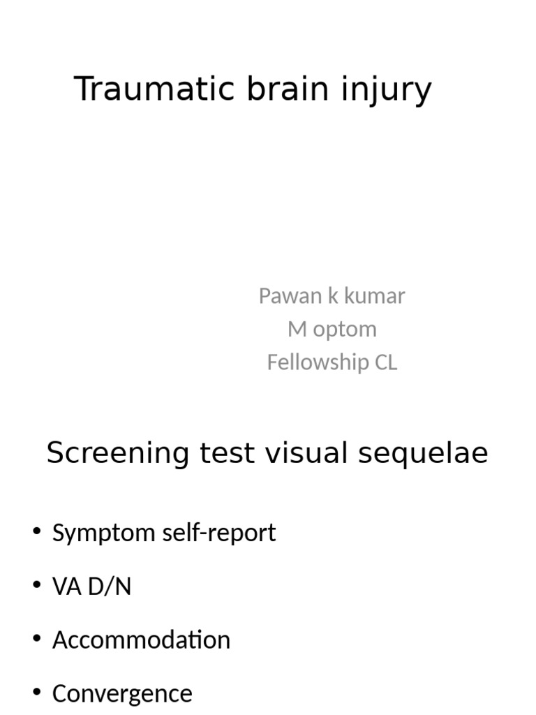 Traumatic Brain Injury | PDF