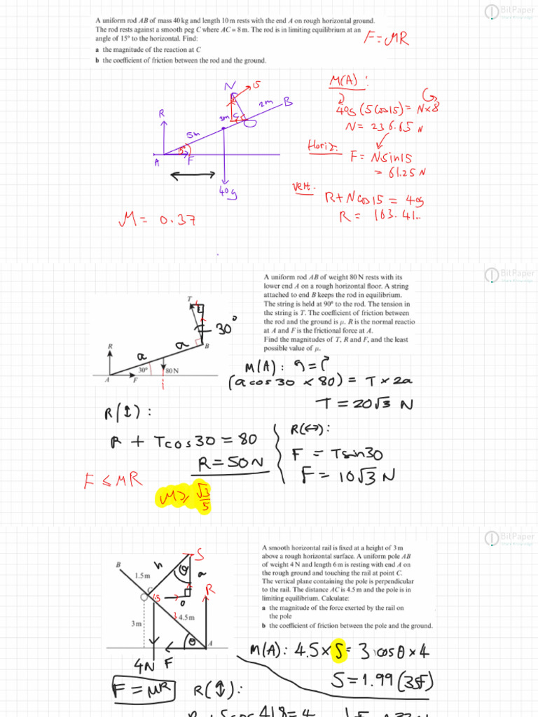 16.1.23 Ladder Problems (Ex.7D) | PDF