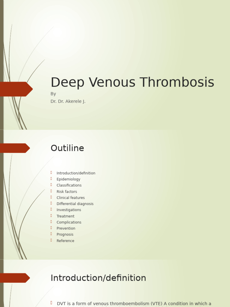Understanding Deep Venous Thrombosis | PDF | Thrombosis | Vein
