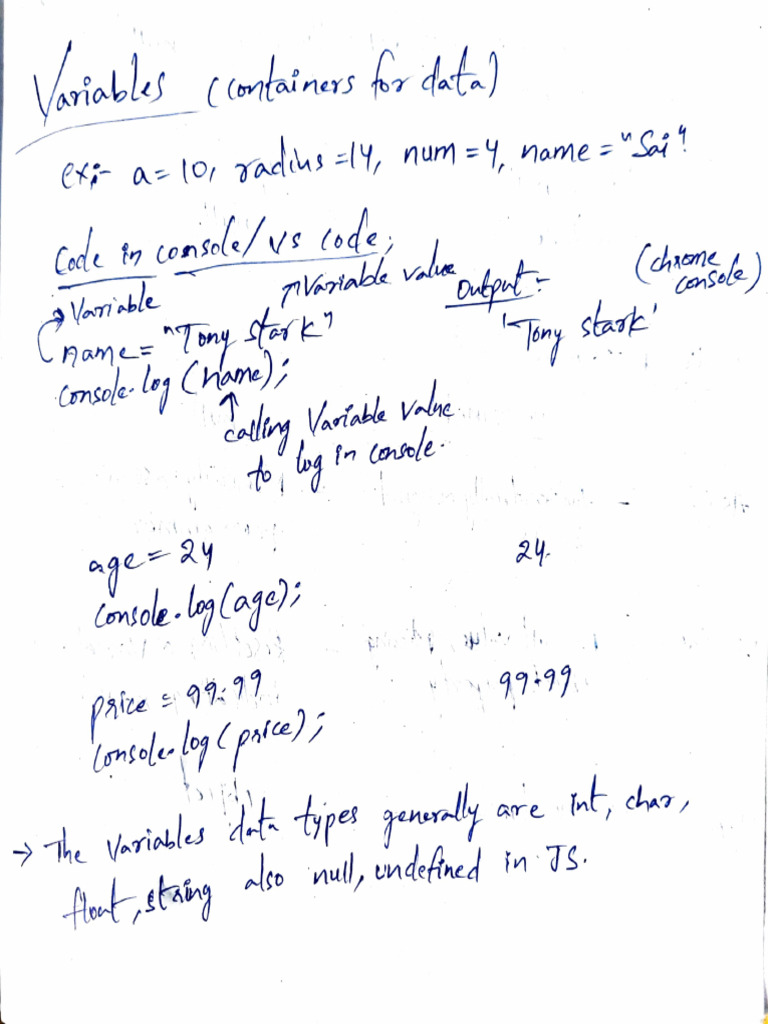 Understanding JavaScript Variables | PDF