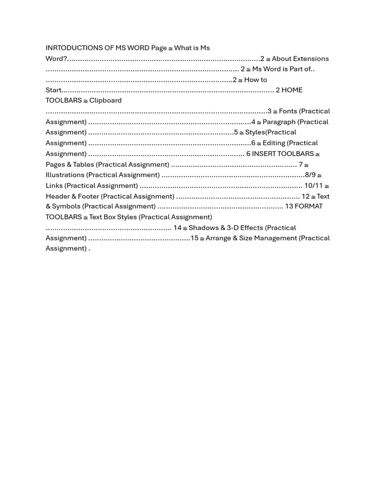 Comprehensive Guide to MS Word Features | PDF