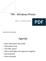 TPA - Windows Phone: XNA - Introduction
