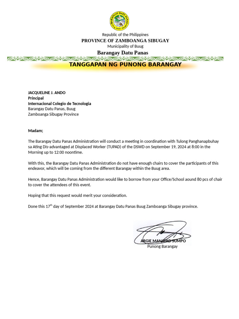 Letter To ICT | PDF