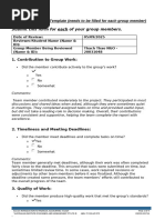 Team Contribution Statement Template | PDF