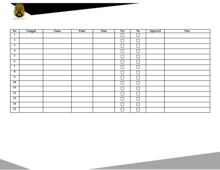 Draft Formulir Pengurusan Absensi | PDF