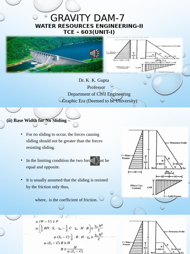Gravity Dam Unit I-7 | PDF | Dam | Stress (Mechanics)