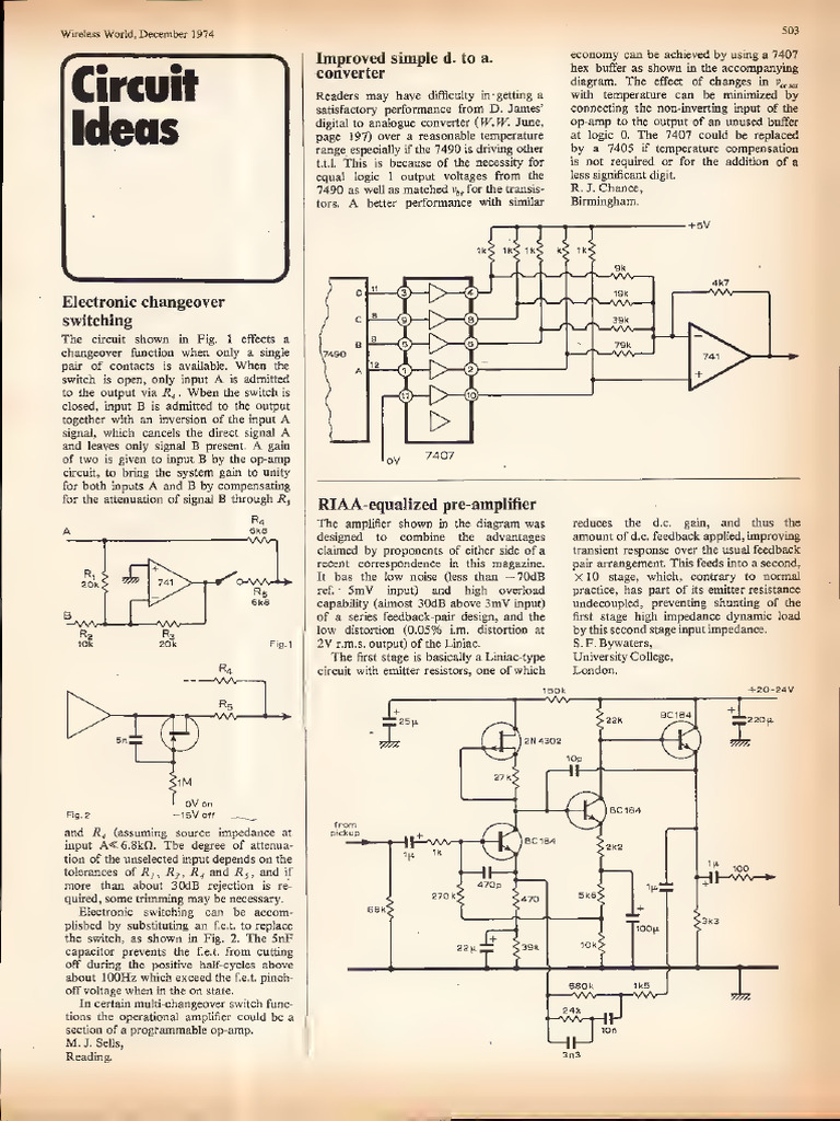 Class A DIscrete RIAA Phono Preamp | PDF | Electrical Engineering ...