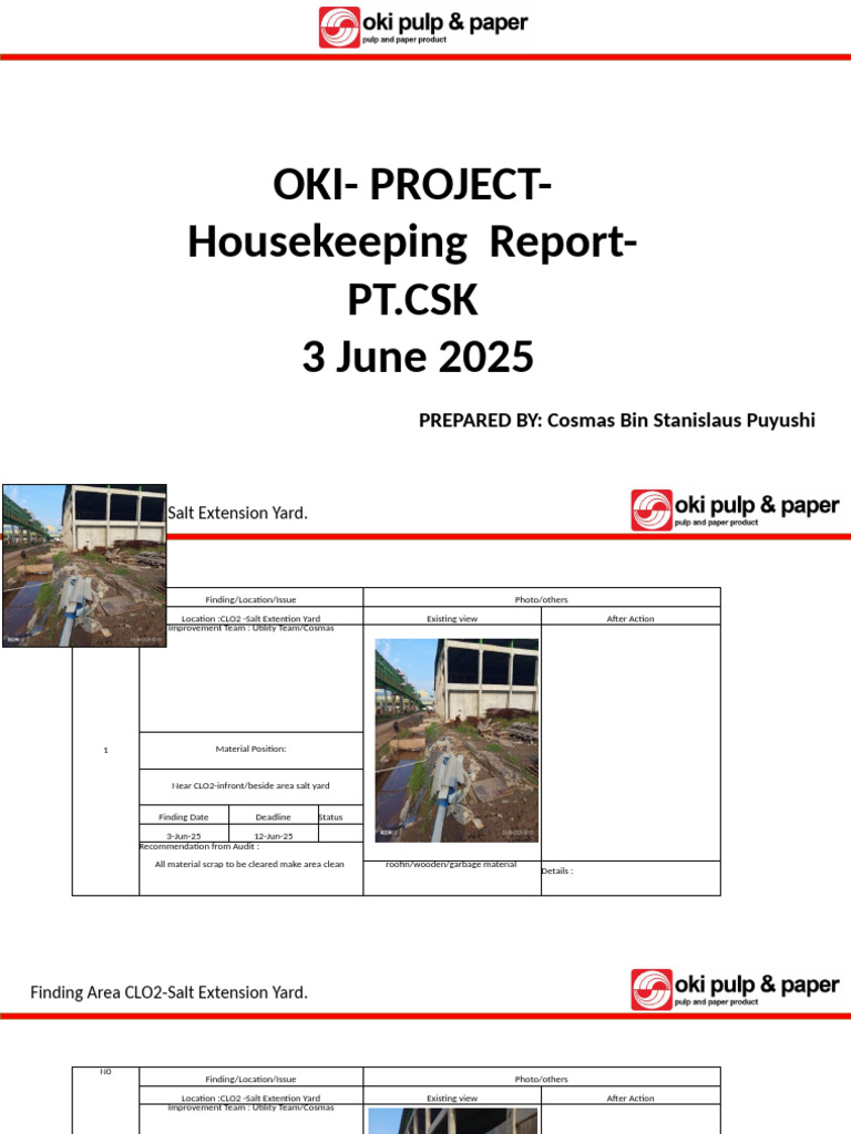 Housekeeping reportCSK | PDF | Waste | Waste Management