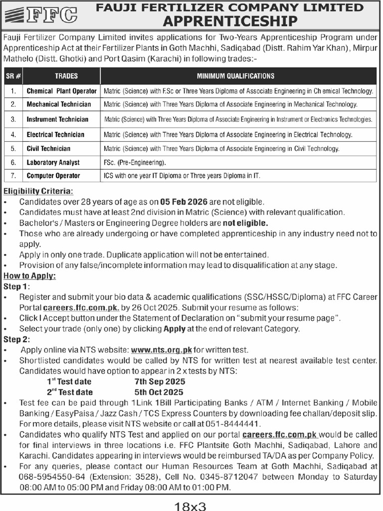 Advertisement - Recruitment of Staff Apprentices | PDF