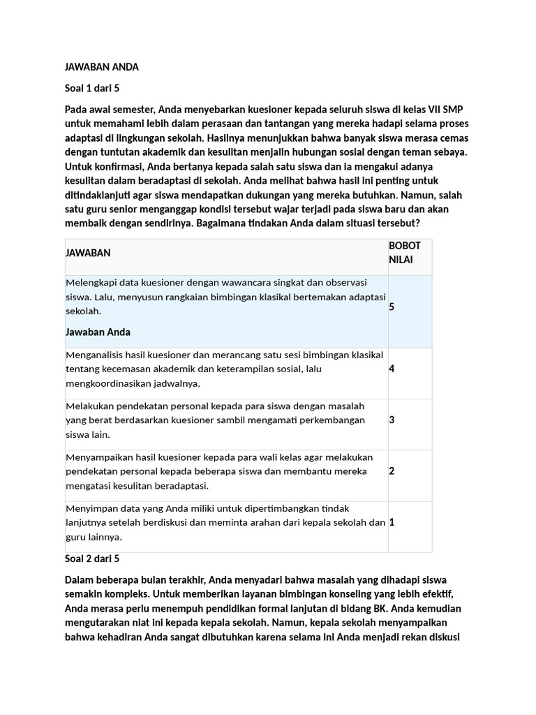 Pre Test 1 | PDF