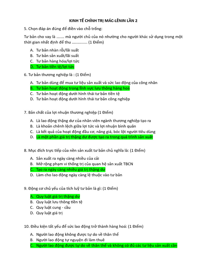 KTCT LẦN 2 | PDF