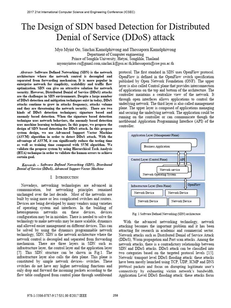 2017 The Design of SDN Based Detection For DistributedMMO | PDF ...