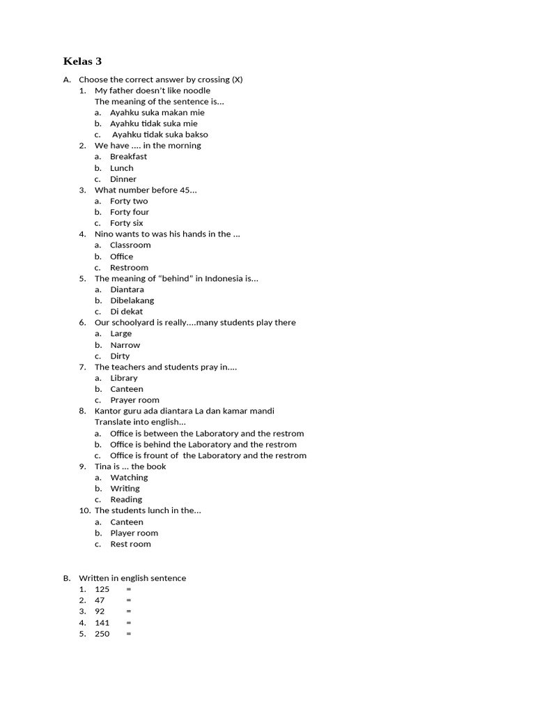 Kelas 3 | PDF
