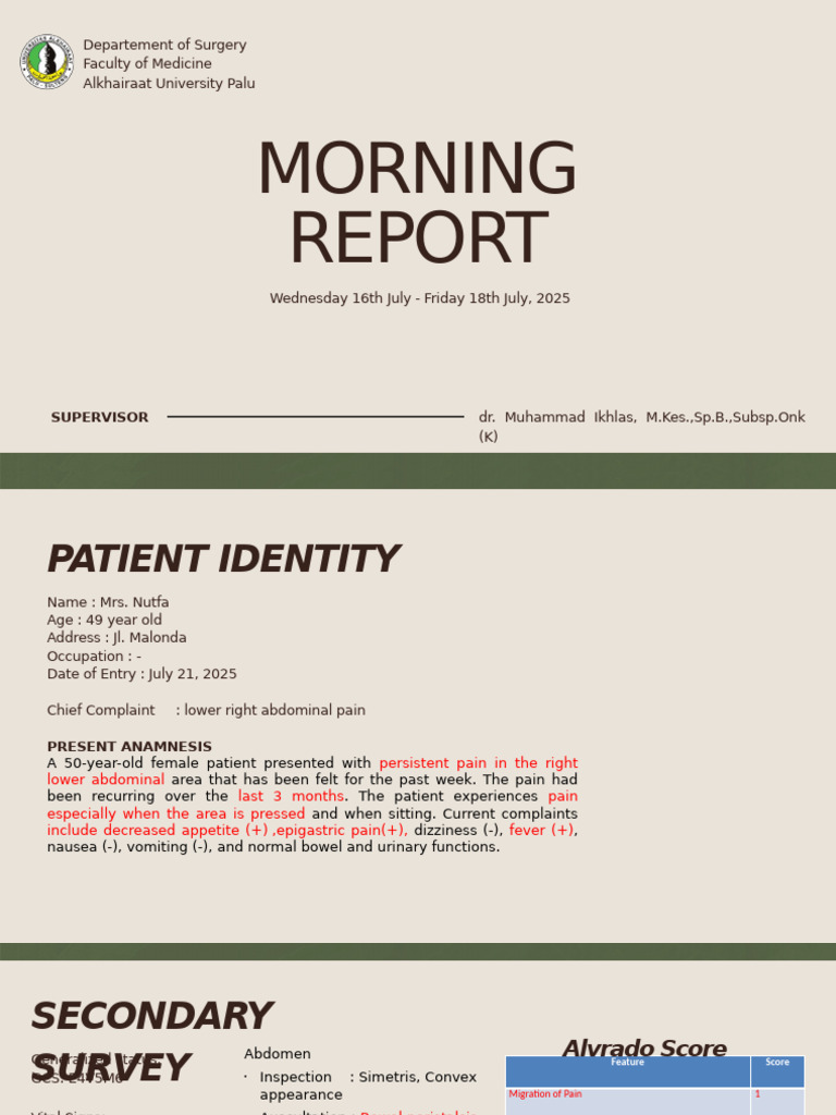 Morning Report Fix | PDF | Medical Specialties | Clinical Medicine