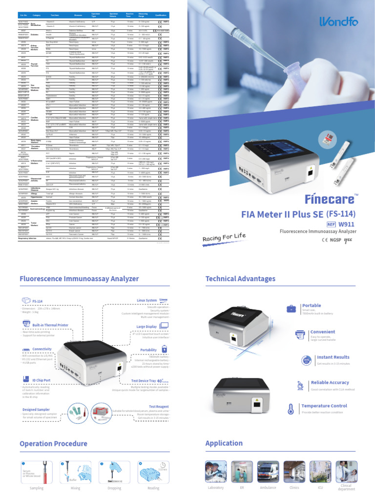 FineCare FIA Meter II Plus Overview | PDF | Kidney | Diabetes