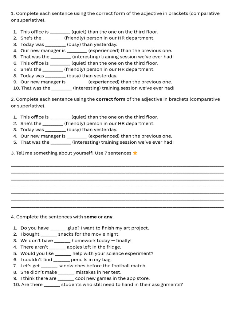 7th Grade Grammar and Tasks | PDF