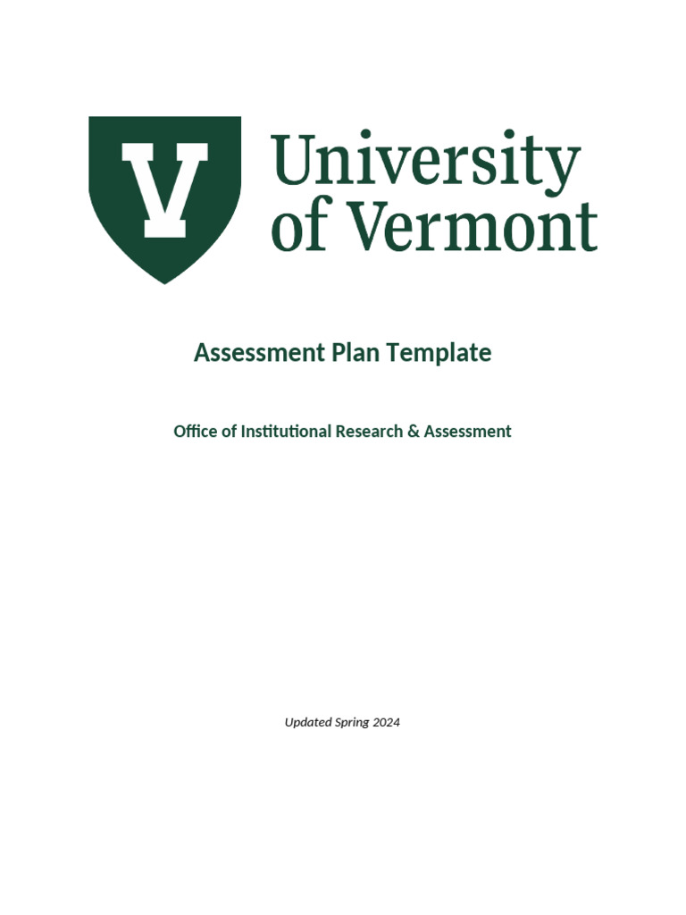 Program Assessment Plan Template | PDF | Curriculum