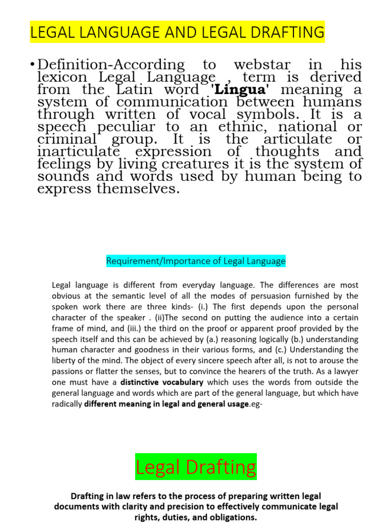 Legal Language and Drafting Essentials | PDF | Affidavit | Lawsuit