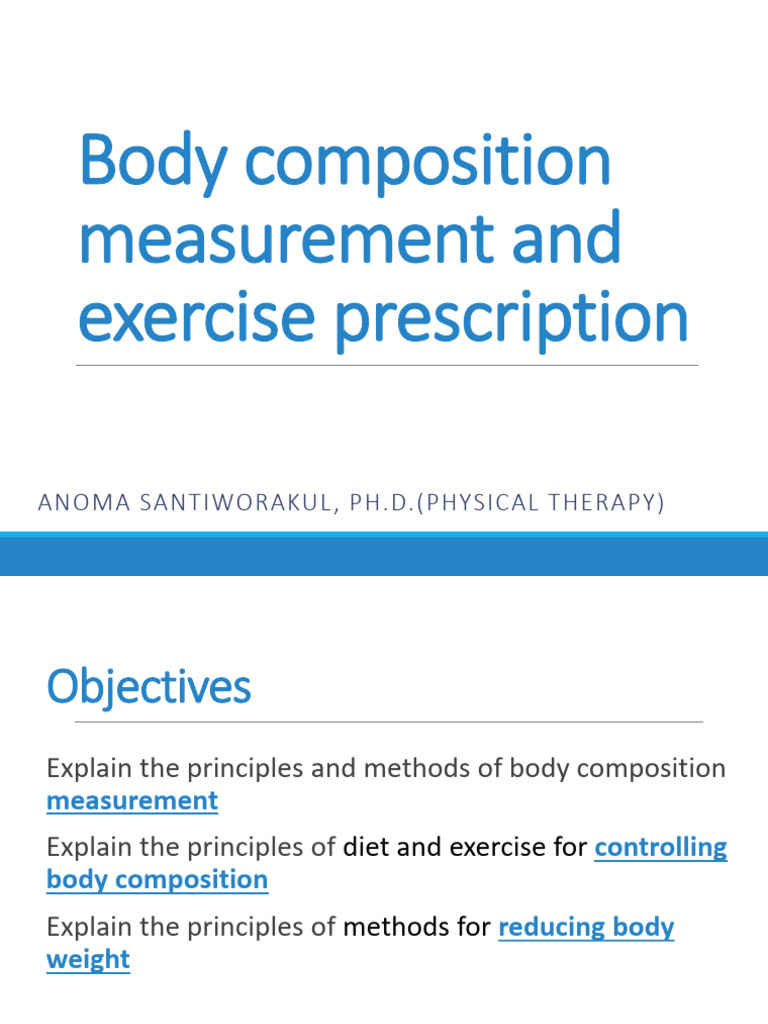Body Composition Measurement and Exercise Prescription 68 | PDF | Human ...