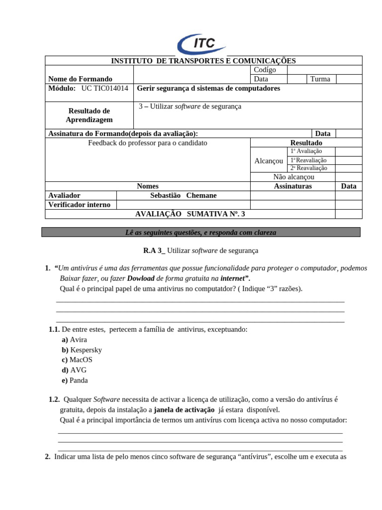 A S - 3 - GSSC | PDF | Programas | Antivírus (software)