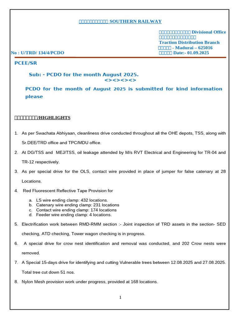 PCDO Report for August 2025 | PDF | Manufactured Goods | Land Transport