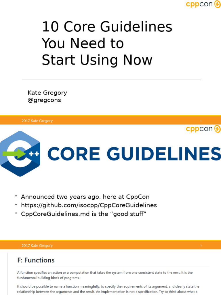 C++ Core Guidelines by Kate Gregory | PDF | Pointer (Computer ...