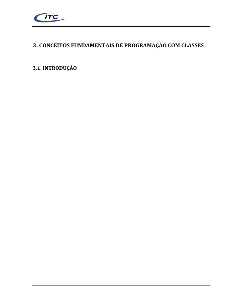Fundamentos da Programação Orientada a Objetos | PDF | Classe ...