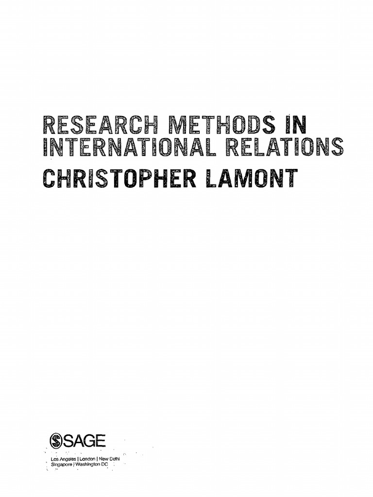 Research Methods in International Relations | PDF | Academia | Learning