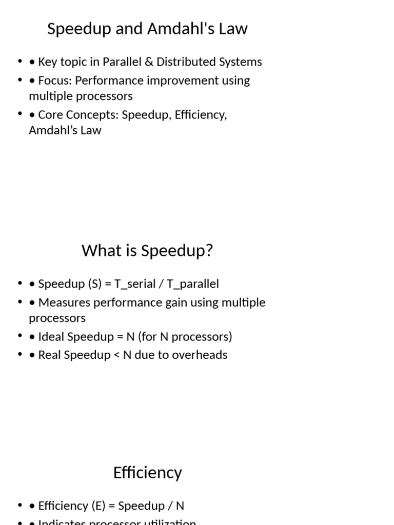 Speedup Amdahl Law | PDF