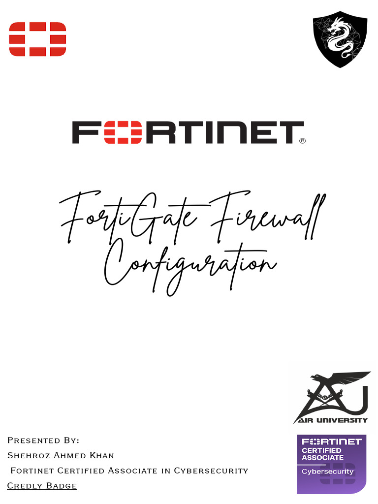 FortiGate 100F Configuration Guide | PDF | Firewall (Computing) | Security