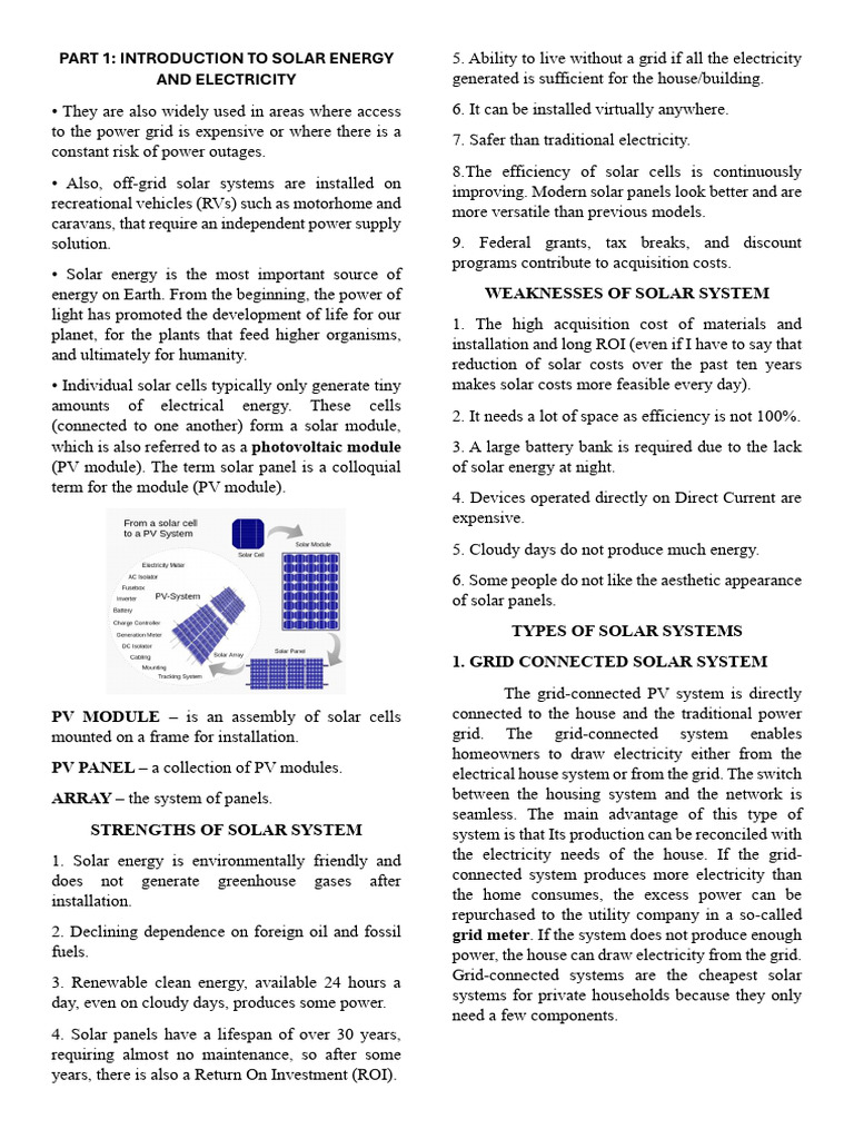Overview of Solar Energy Systems | PDF | Electric Power | Photovoltaic ...