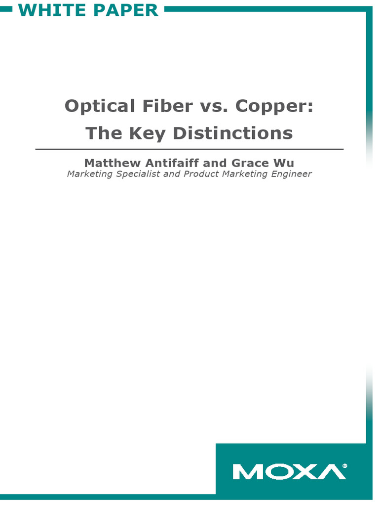 Optical Fiber vs. Copper Cabling Guide | PDF | Optical Fiber | Computer ...