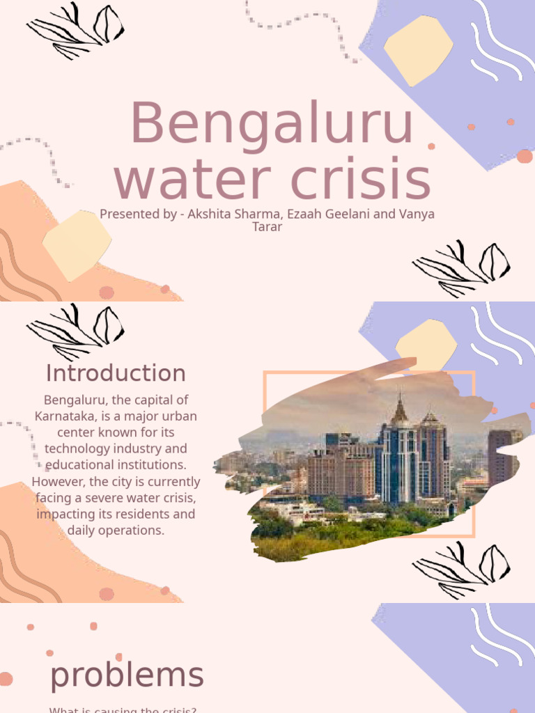 Bengaluru's Water Crisis Explained | PDF | Water Scarcity | Groundwater